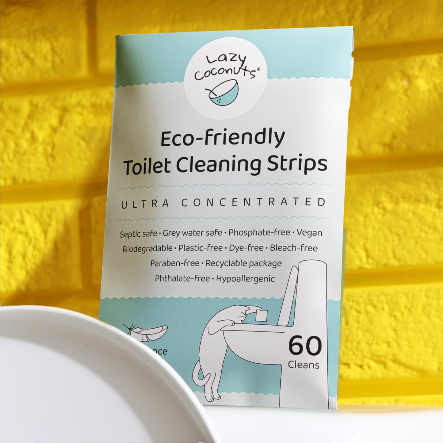 laundry detergent strips, lifestyle scene on wall