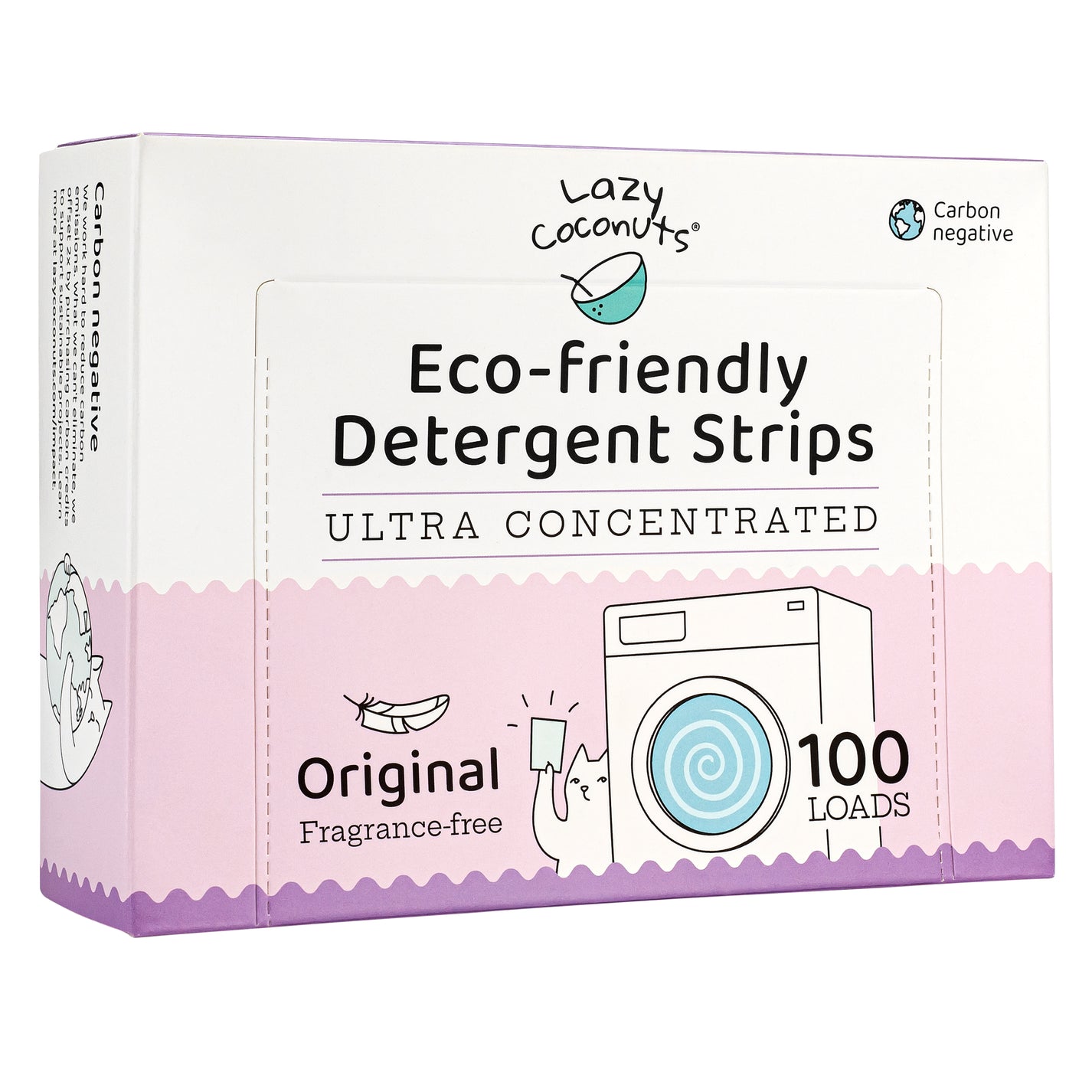 Original laundry detergent strips 100 loads Lazy Coconuts