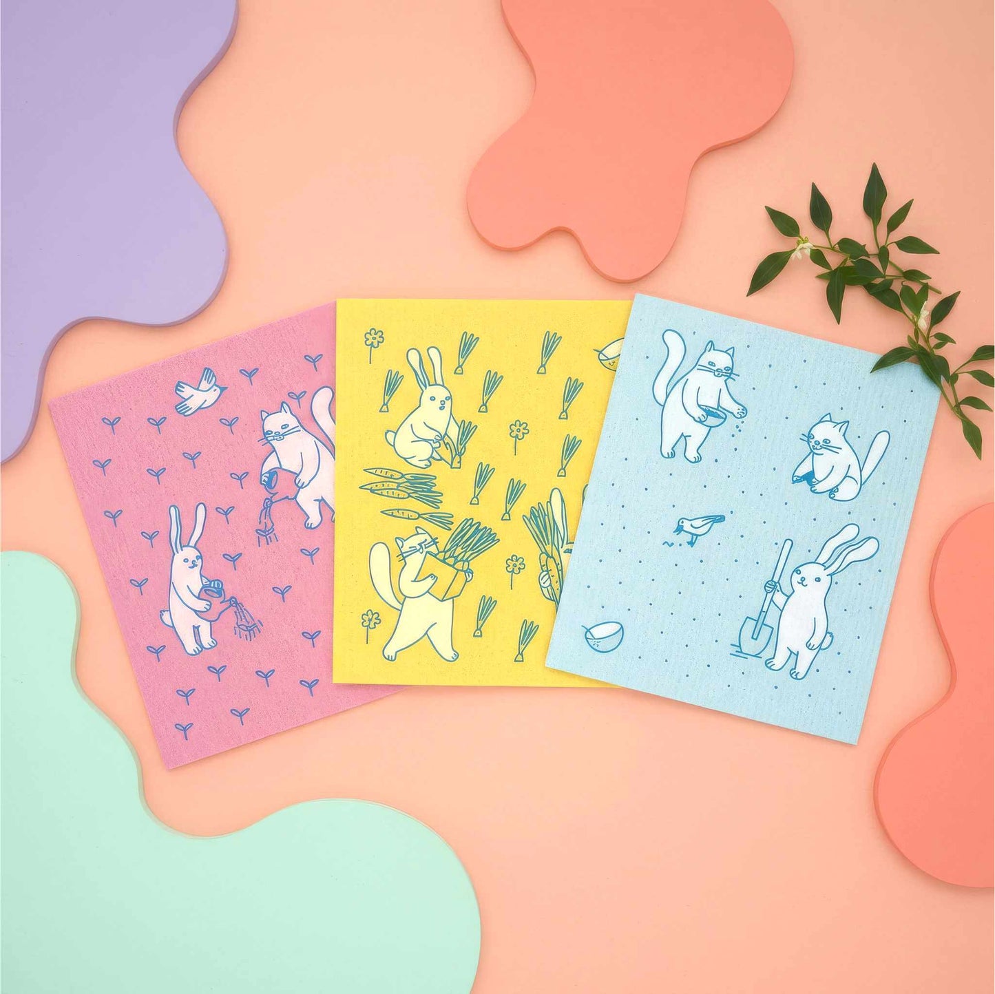 Garden Friends Swedish Dish Cloth — Set of 3